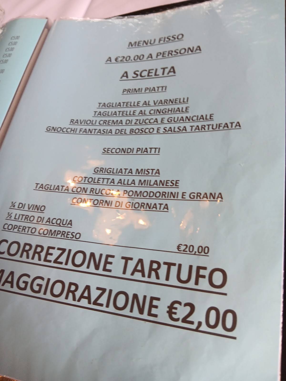 La Piccola Baita меню