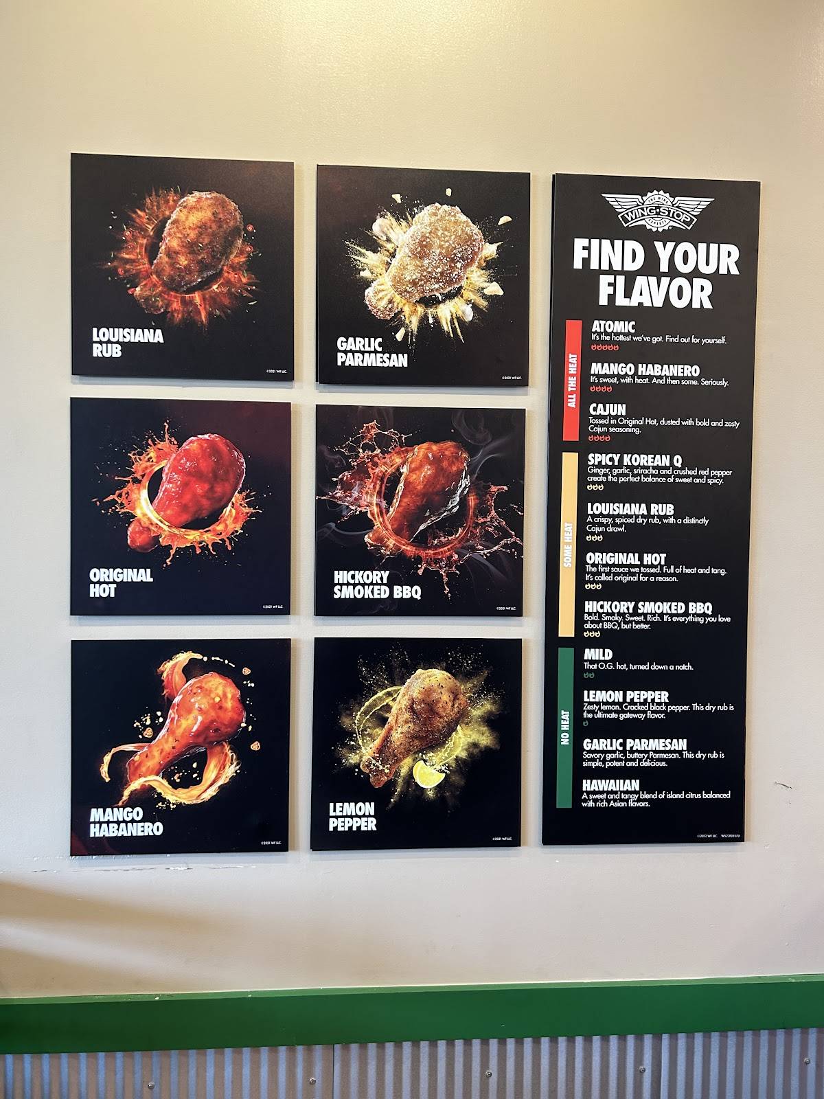 Wingstop меню