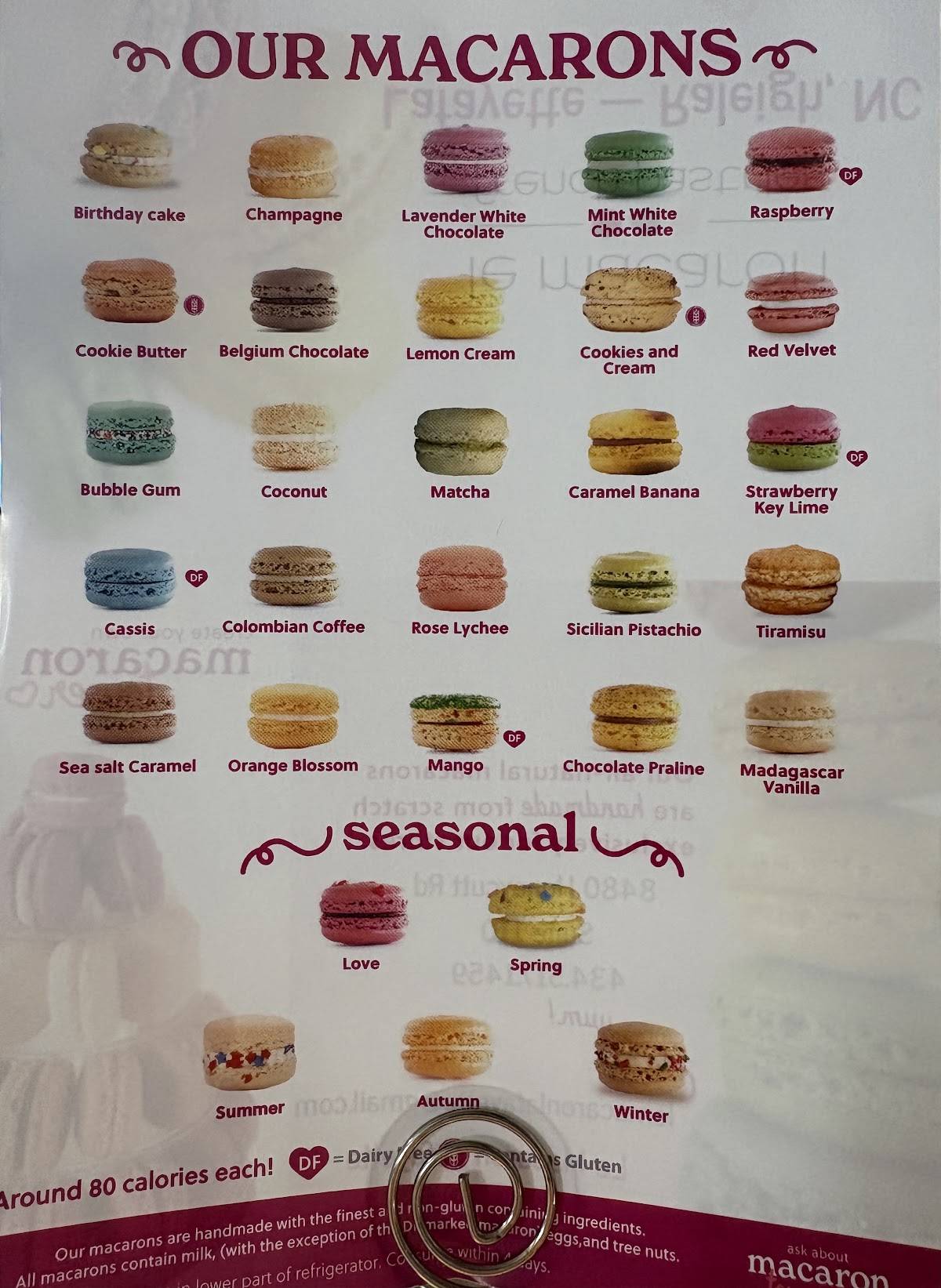 Le Macaron French Pastries Raleigh меню