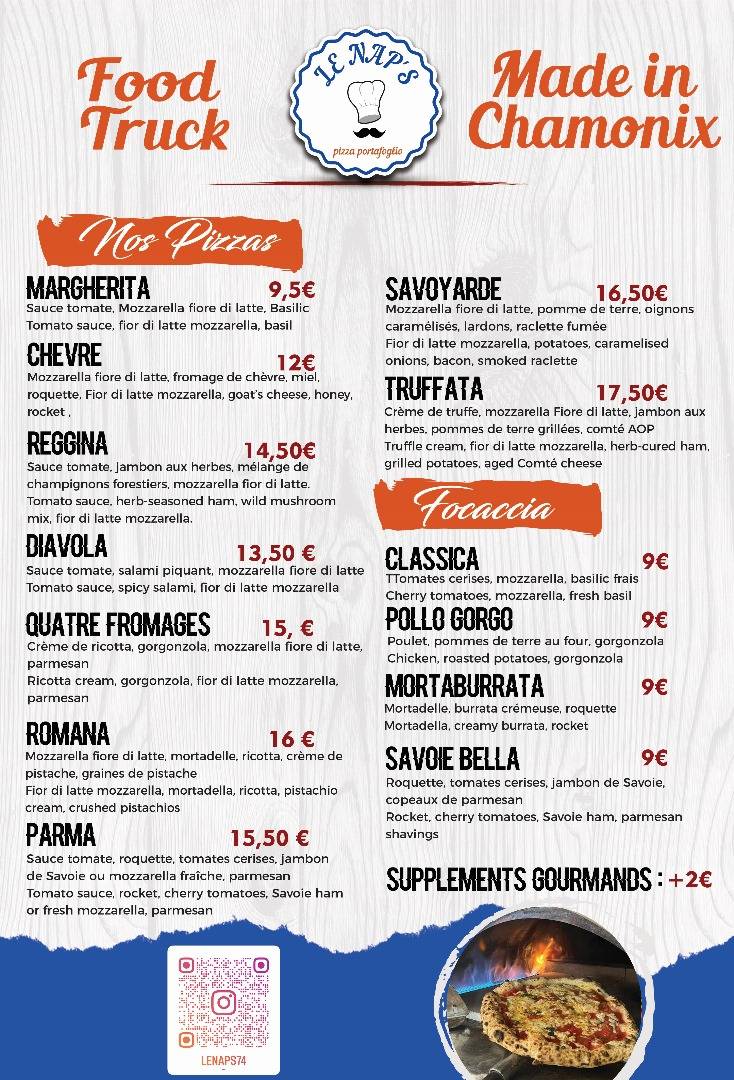 Le Nap's "pizza napolitaine " меню