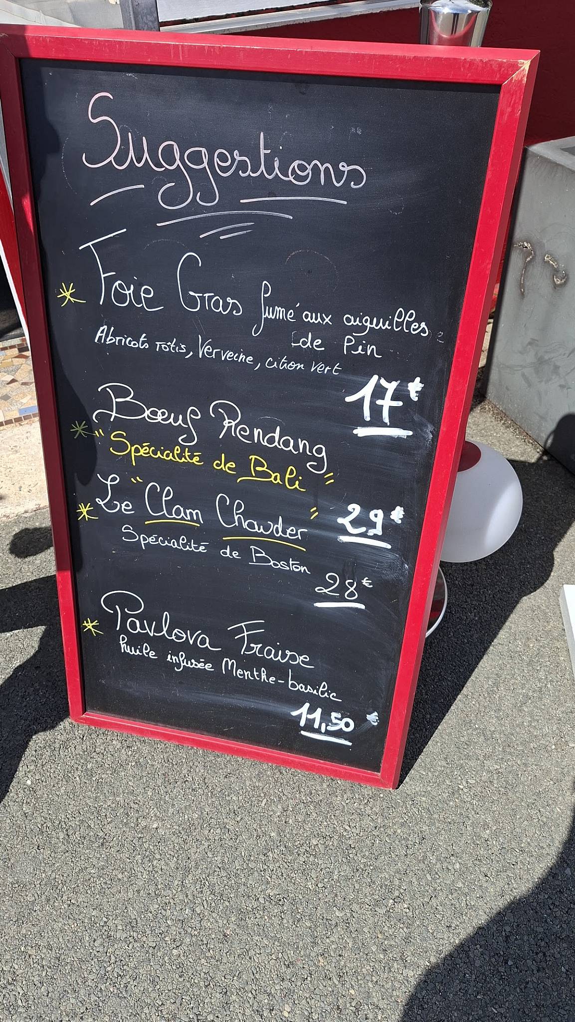 Les Poissons Rouges Restaurant Ile d'Oléron меню