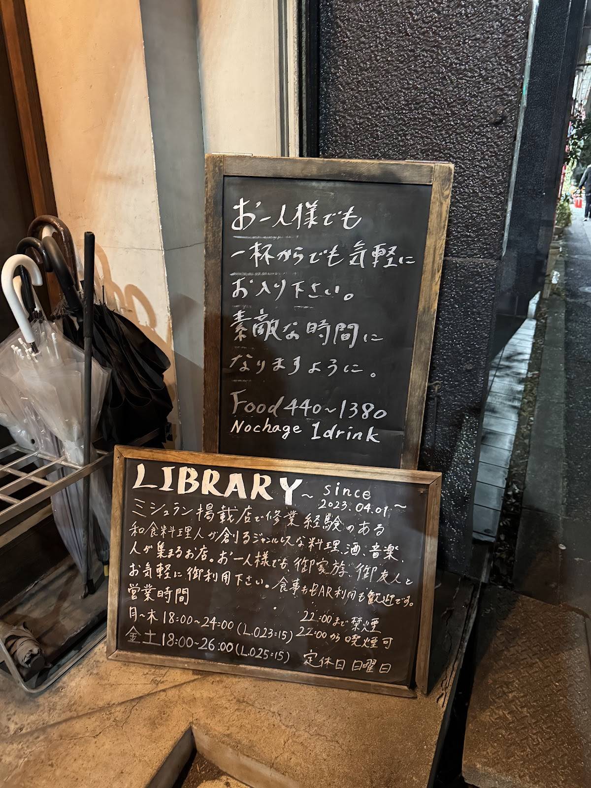 Library меню