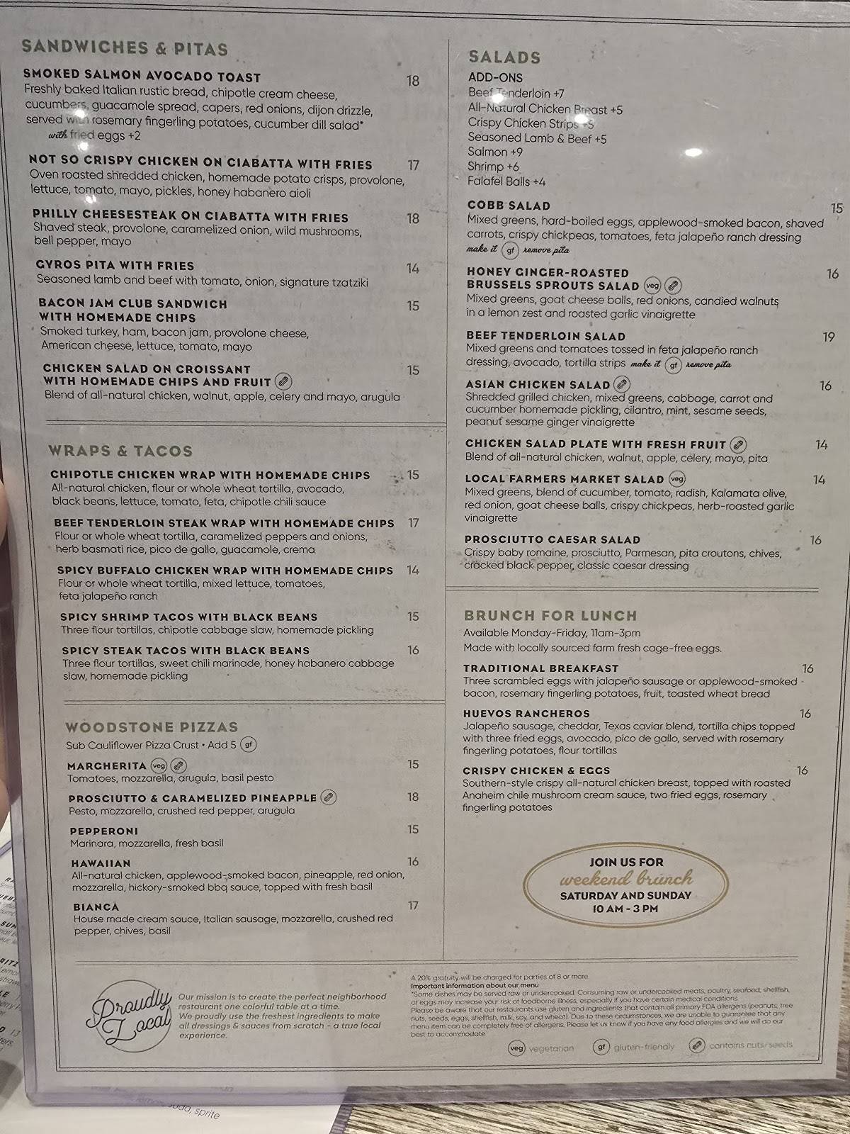 Local Table меню
