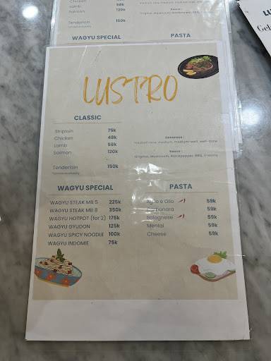 Lustro меню