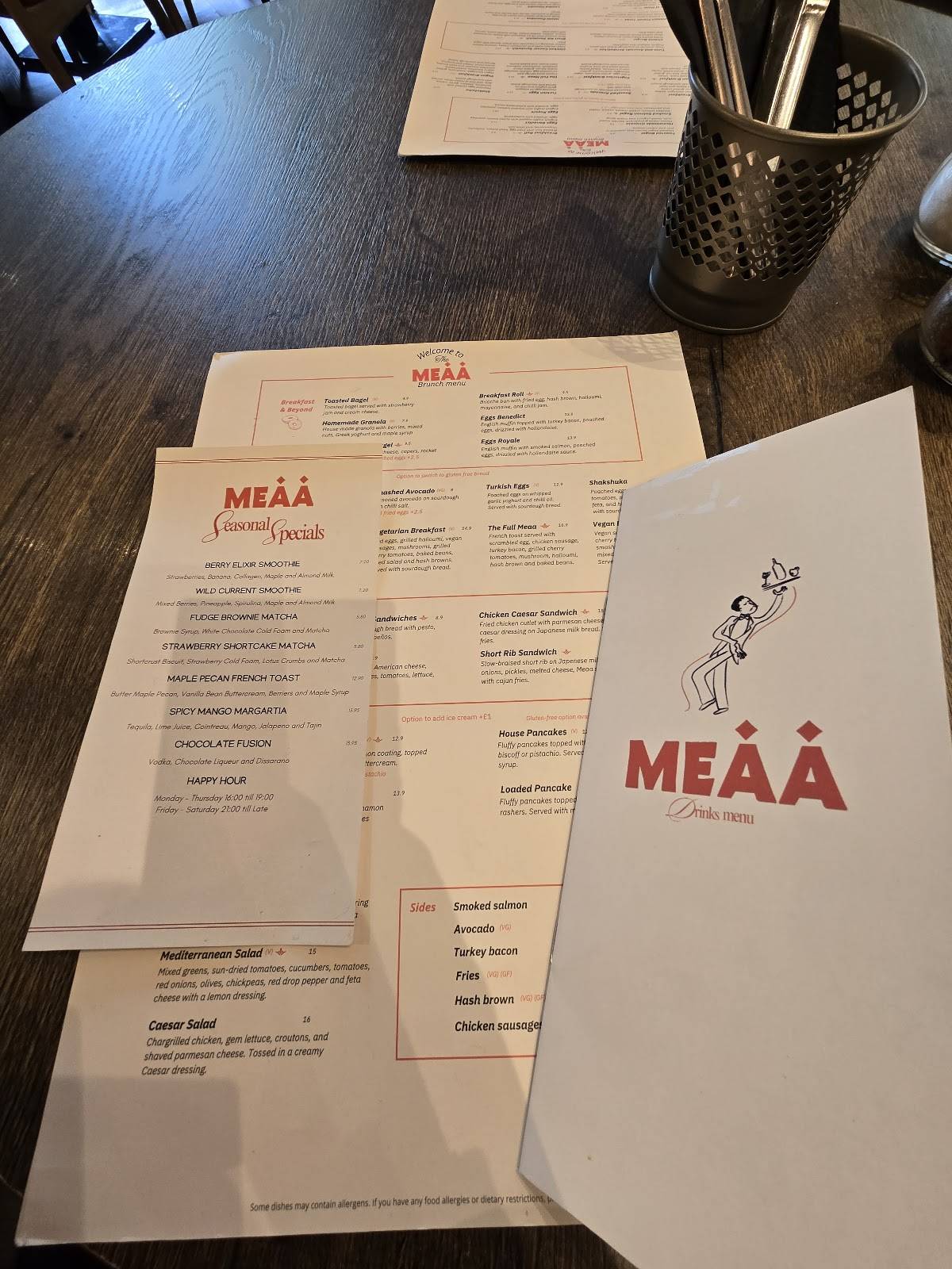 MEAA меню