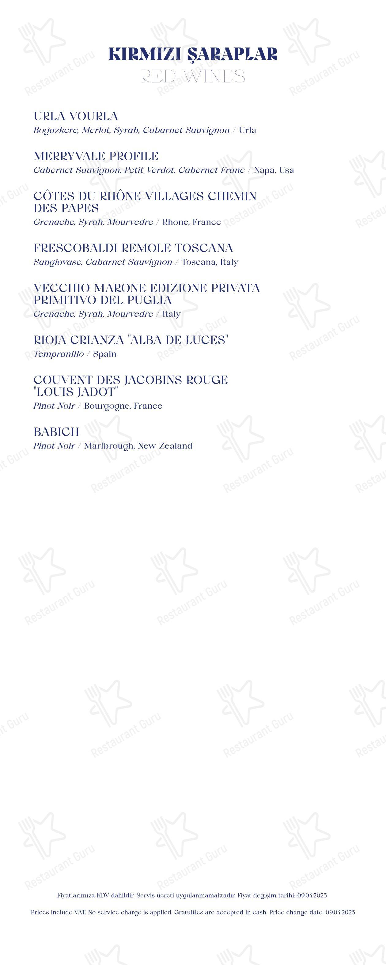 Madera İstanbul в Стамбуле - Lunch Menu