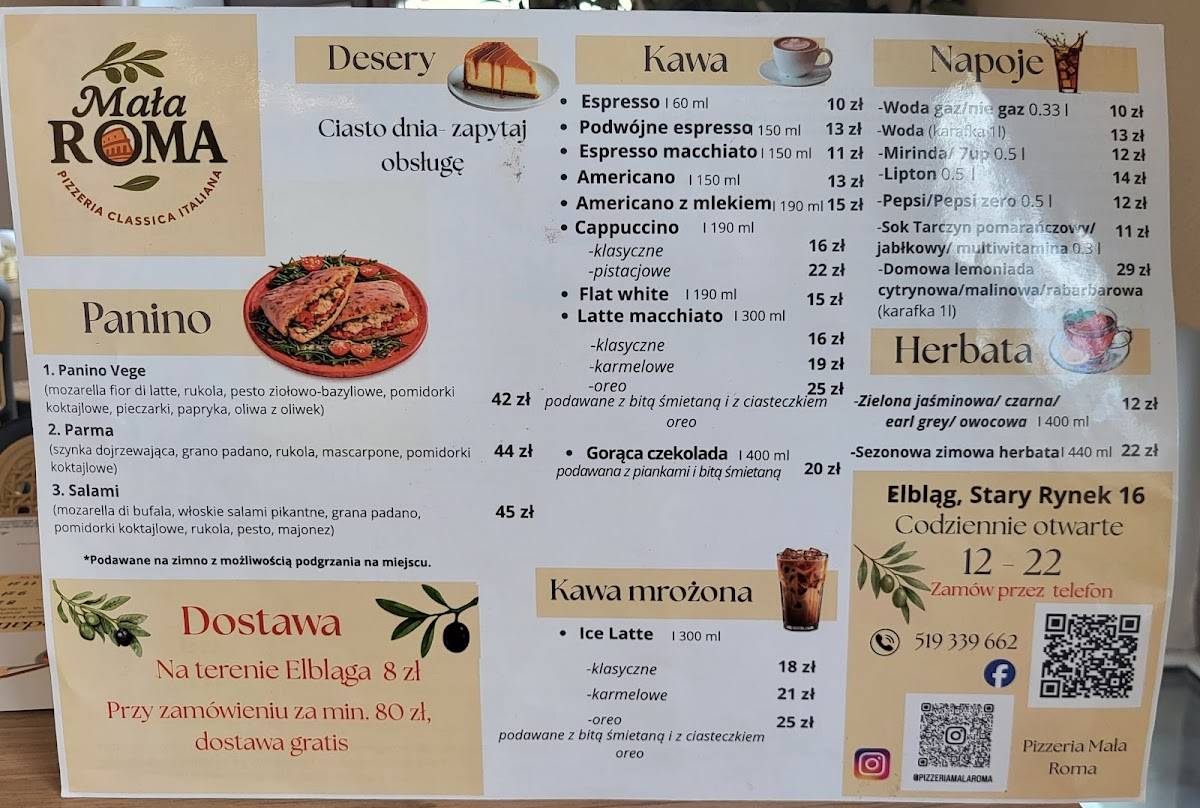 Mała Roma меню