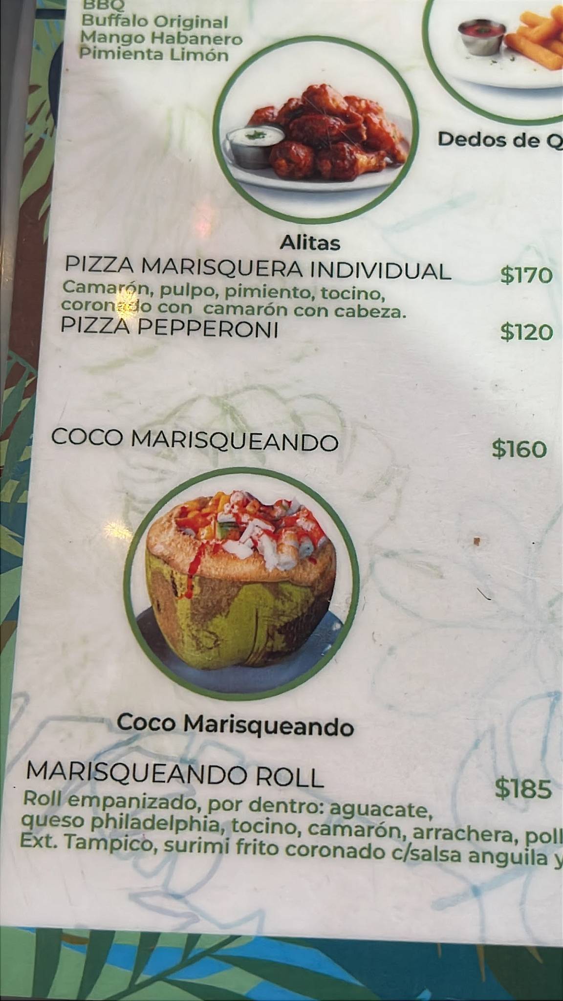 Marisqueando... ando.. меню