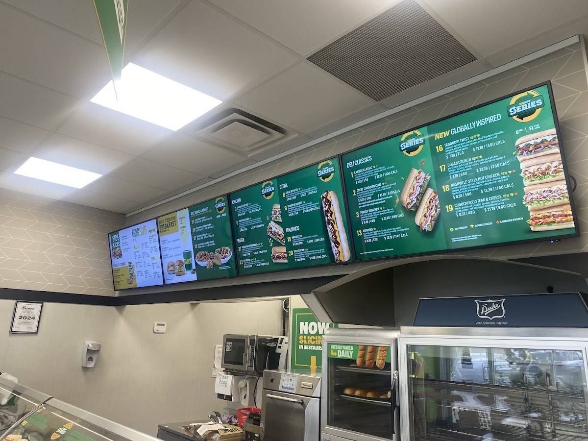 Subway меню