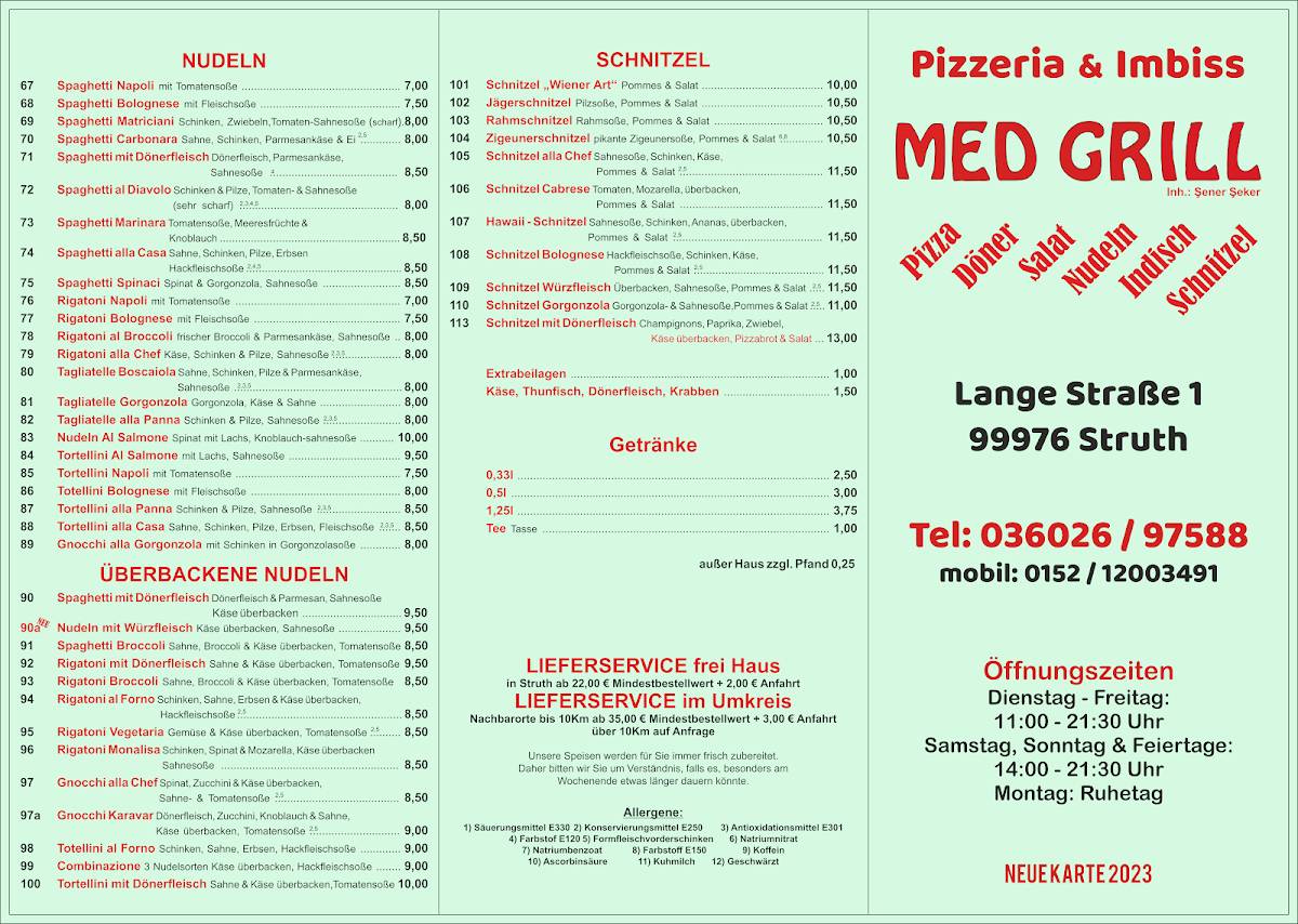 Med Grill меню