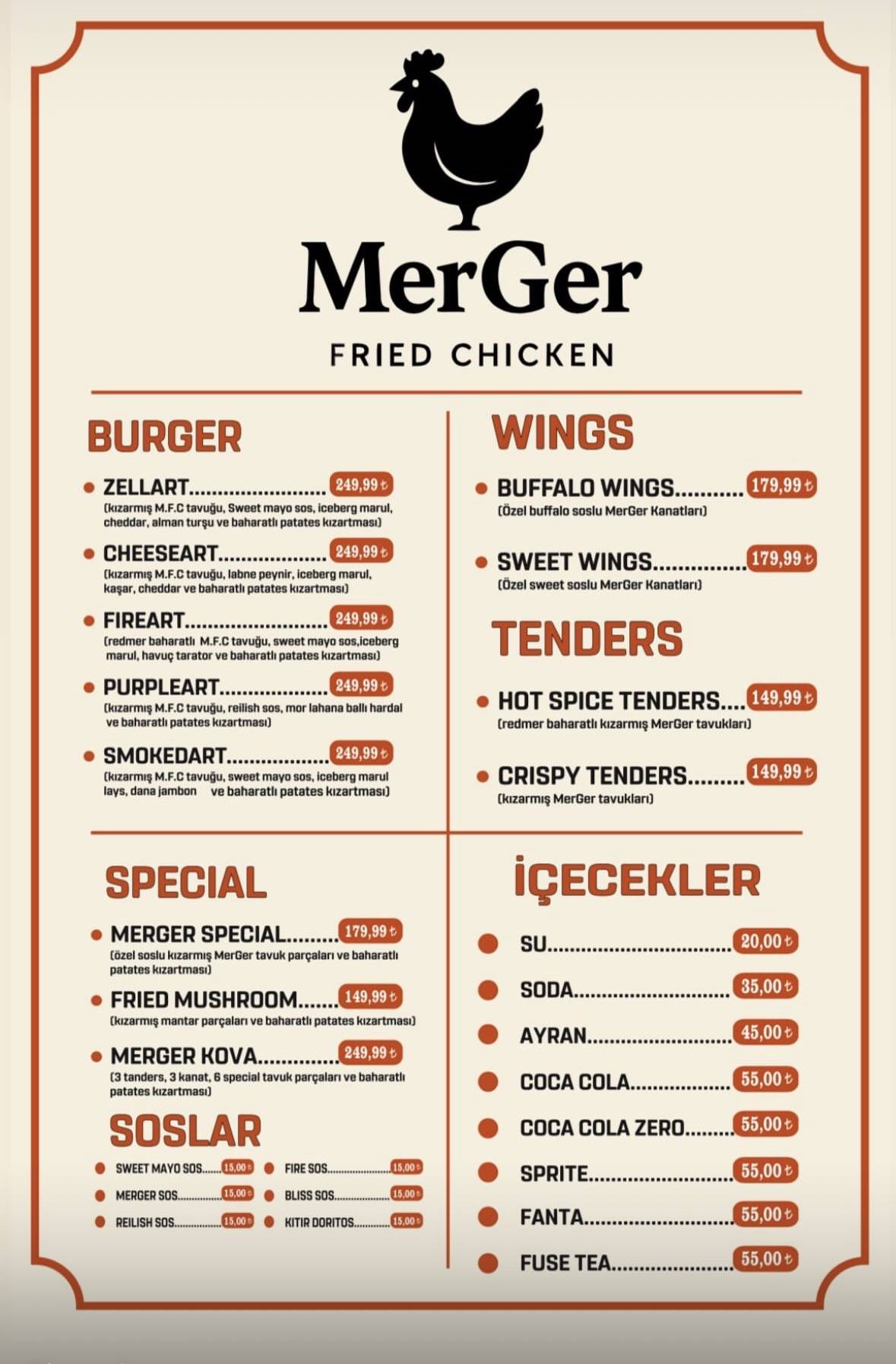 MerGer Fried Chicken меню