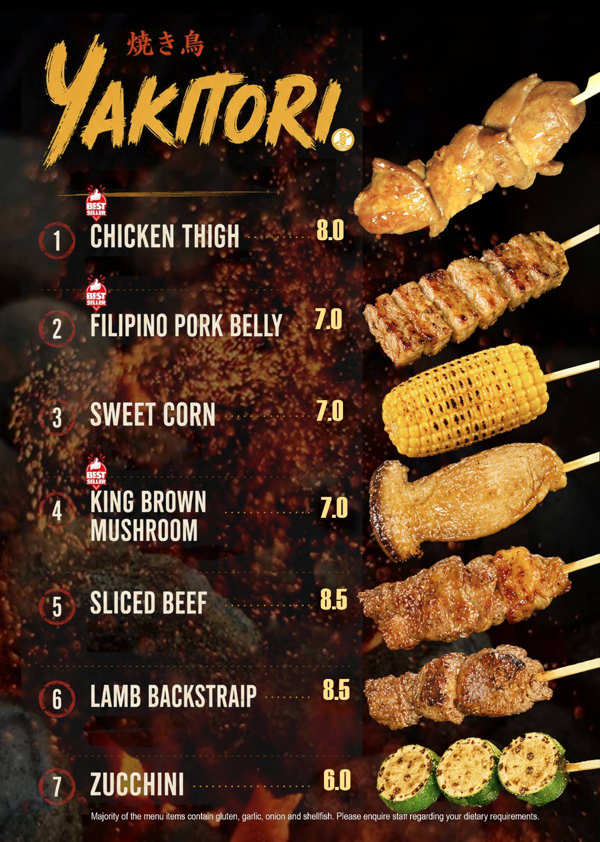 Merge Pan-Asian Yakitori Bar меню