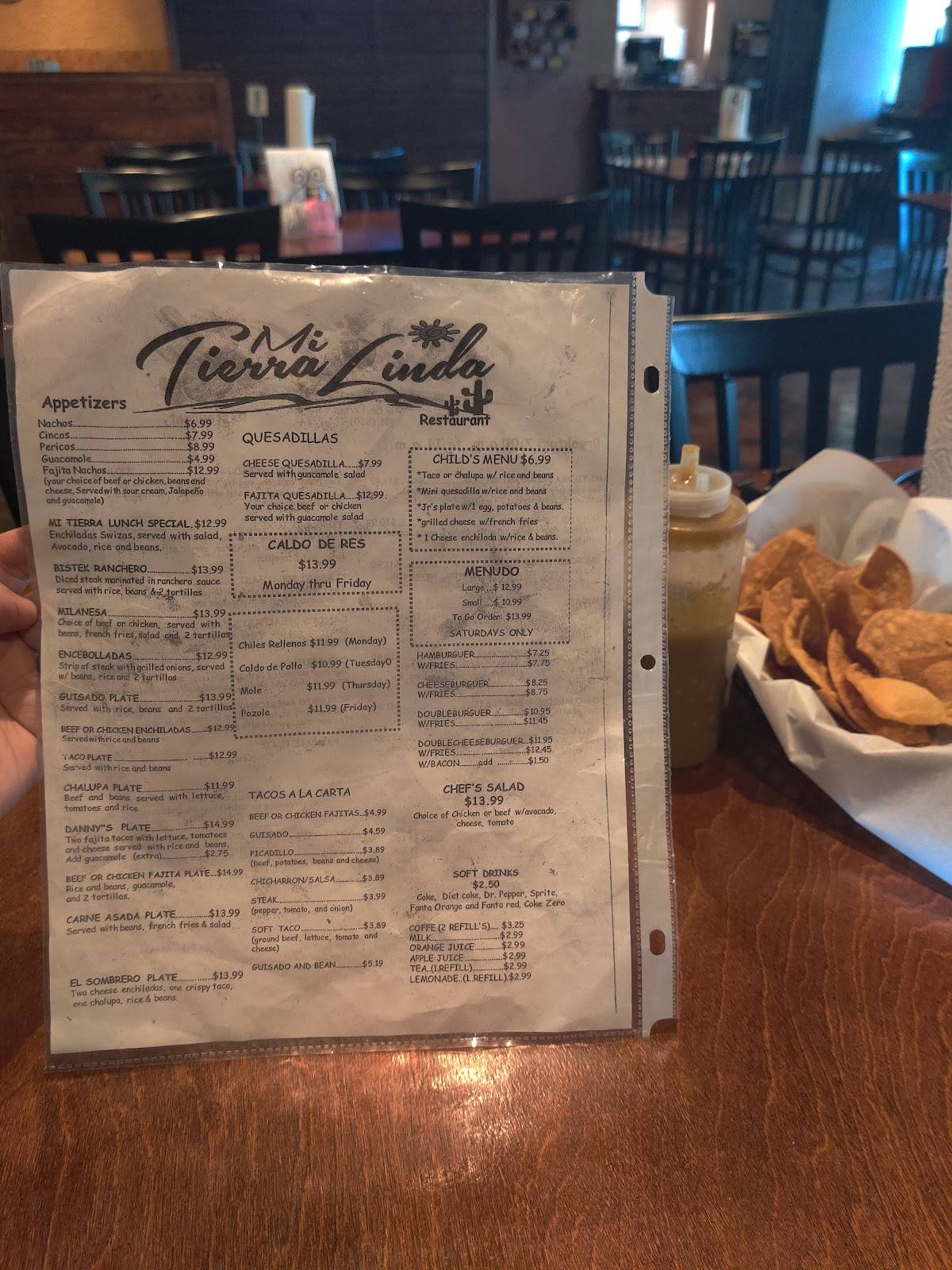 Mi Tierra Linda Restaurant меню