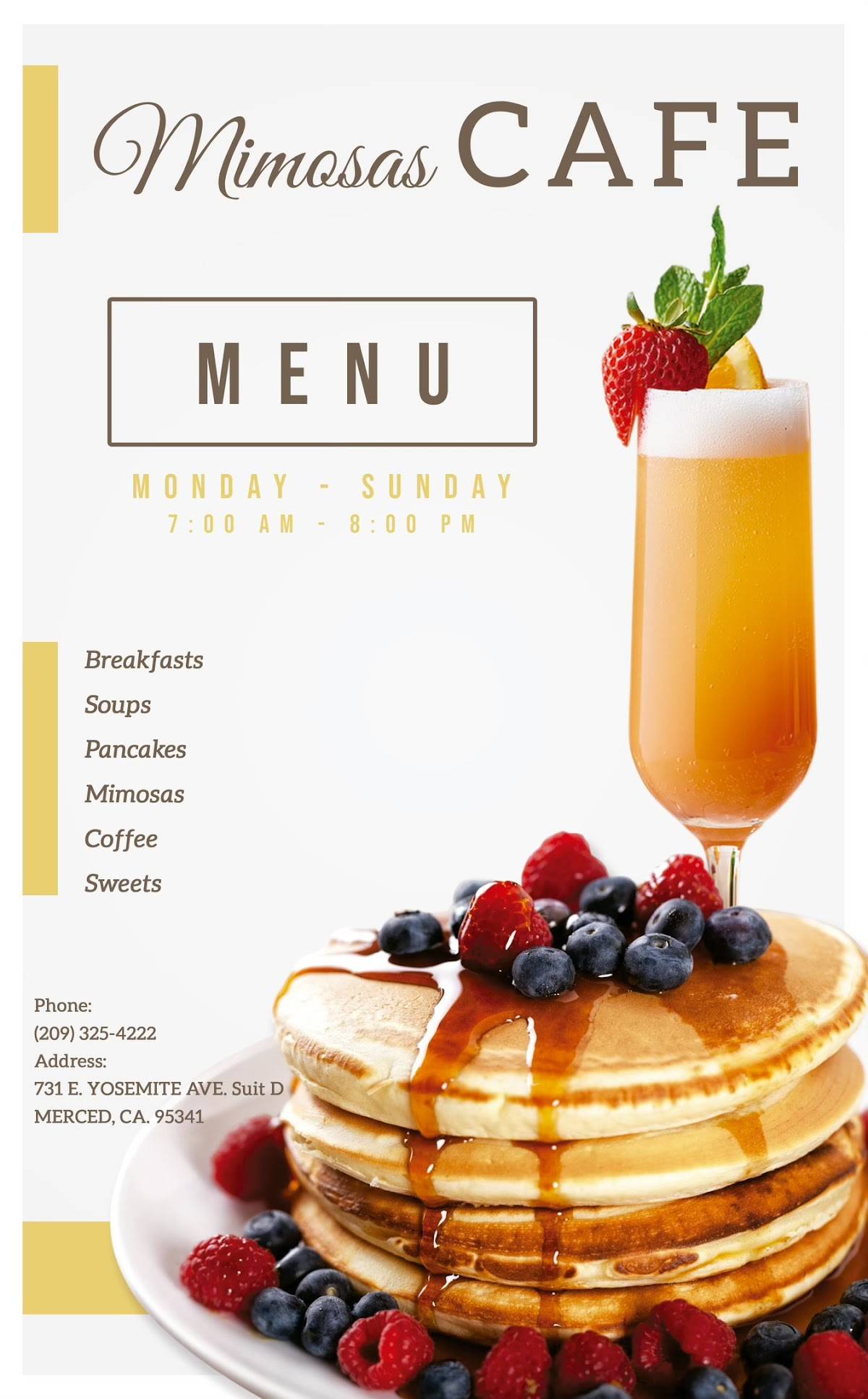 Mimosas cafe меню