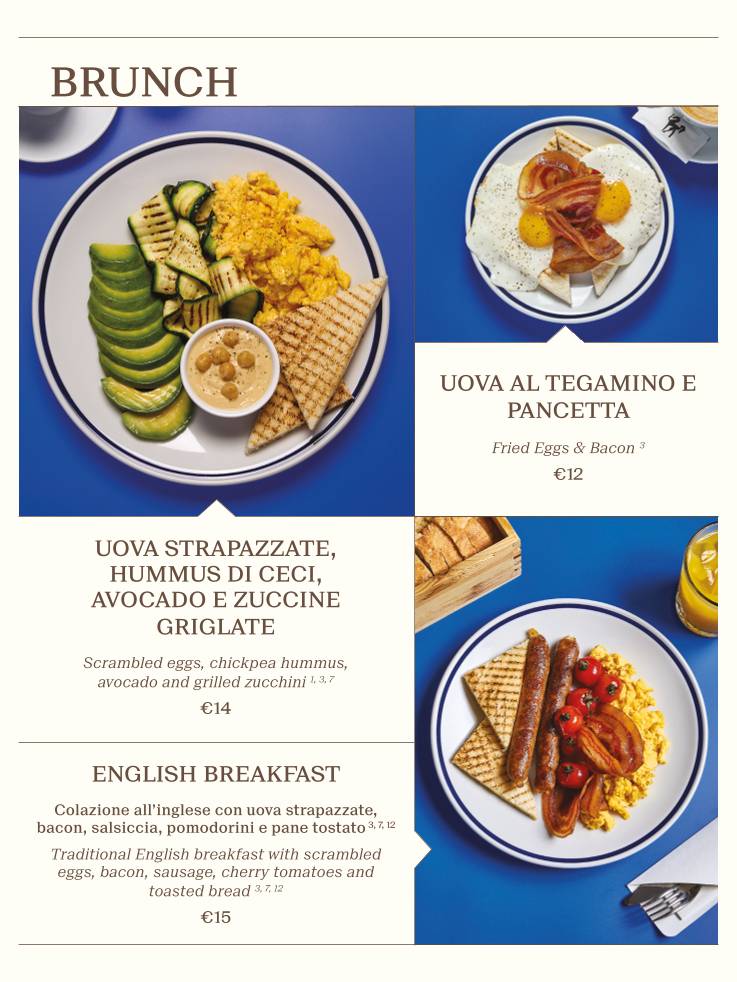Centralino Cafè & Bistrot меню