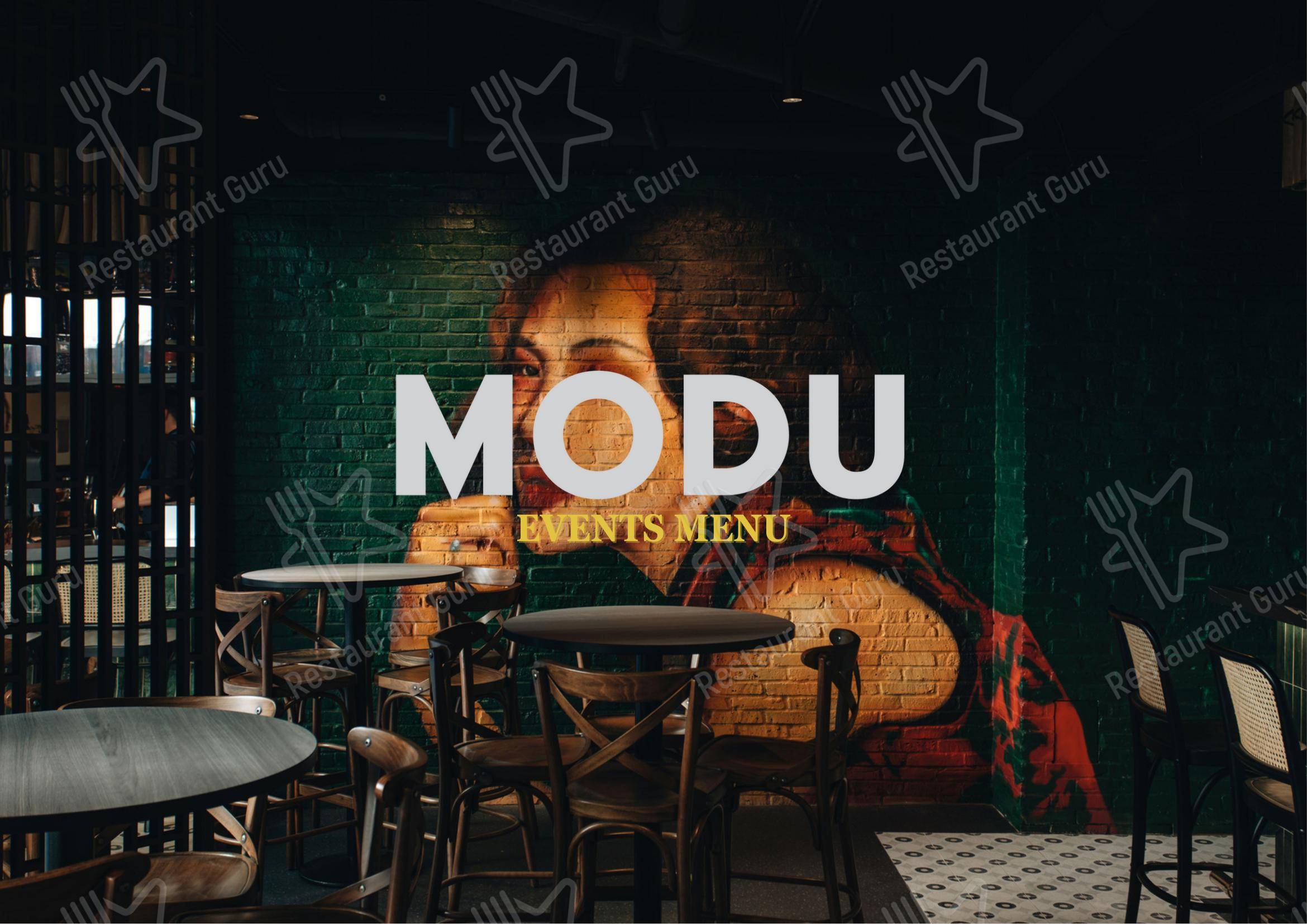 Меню паба и бара Modu Bar & Kitchen - Основное меню