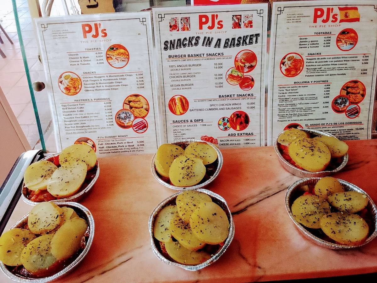 PJ's The Pie Shop меню