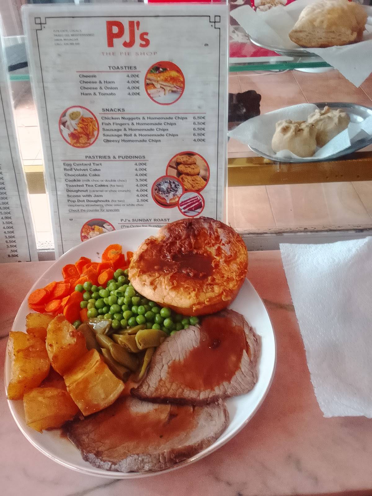 PJ's The Pie Shop меню