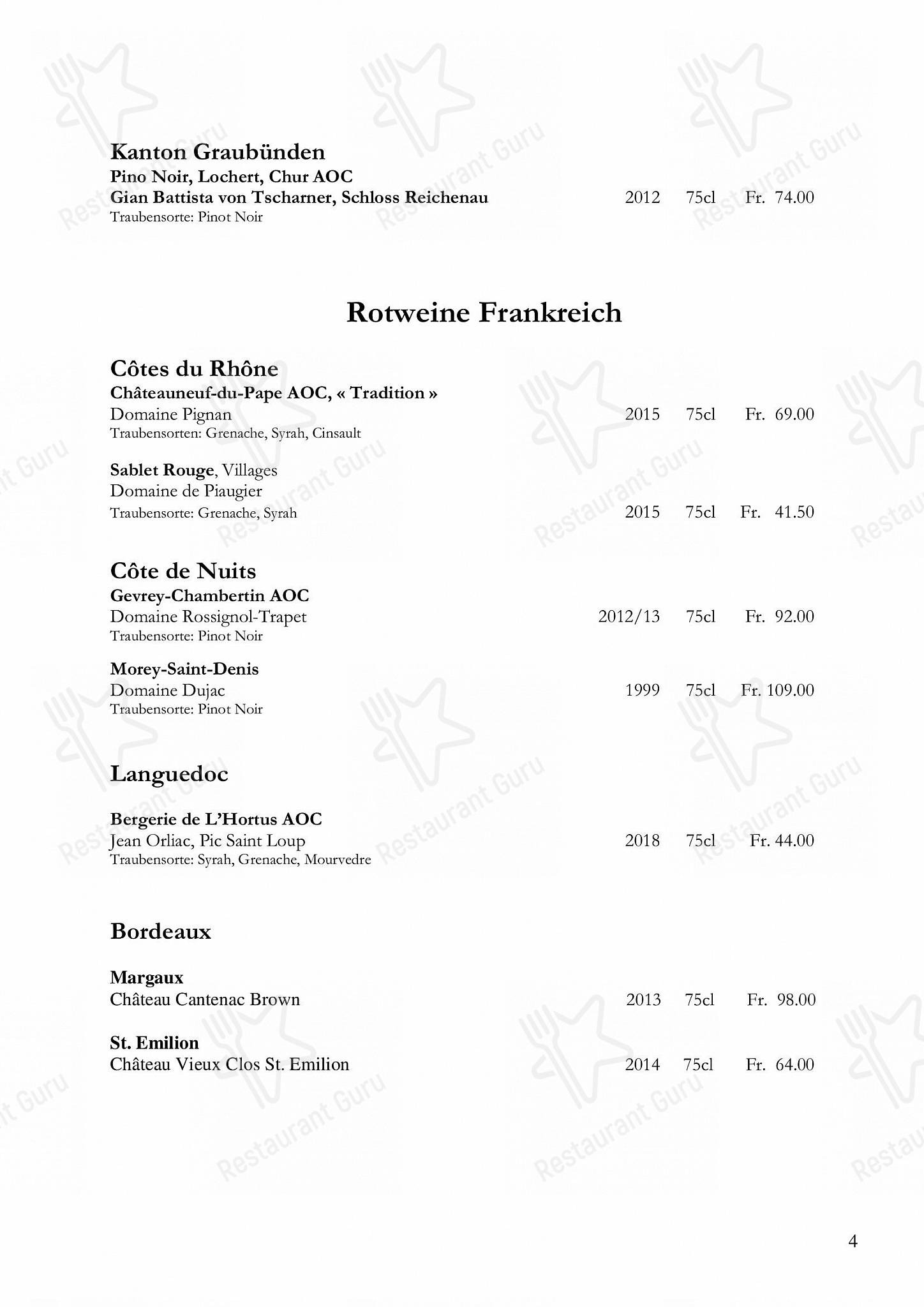 Restaurant Hotel Seeblick в Мёригене - OUR MENU