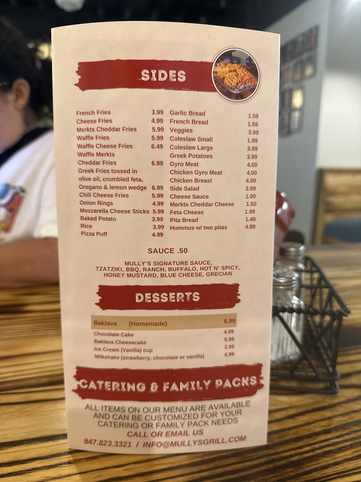 Mully’s Grill меню