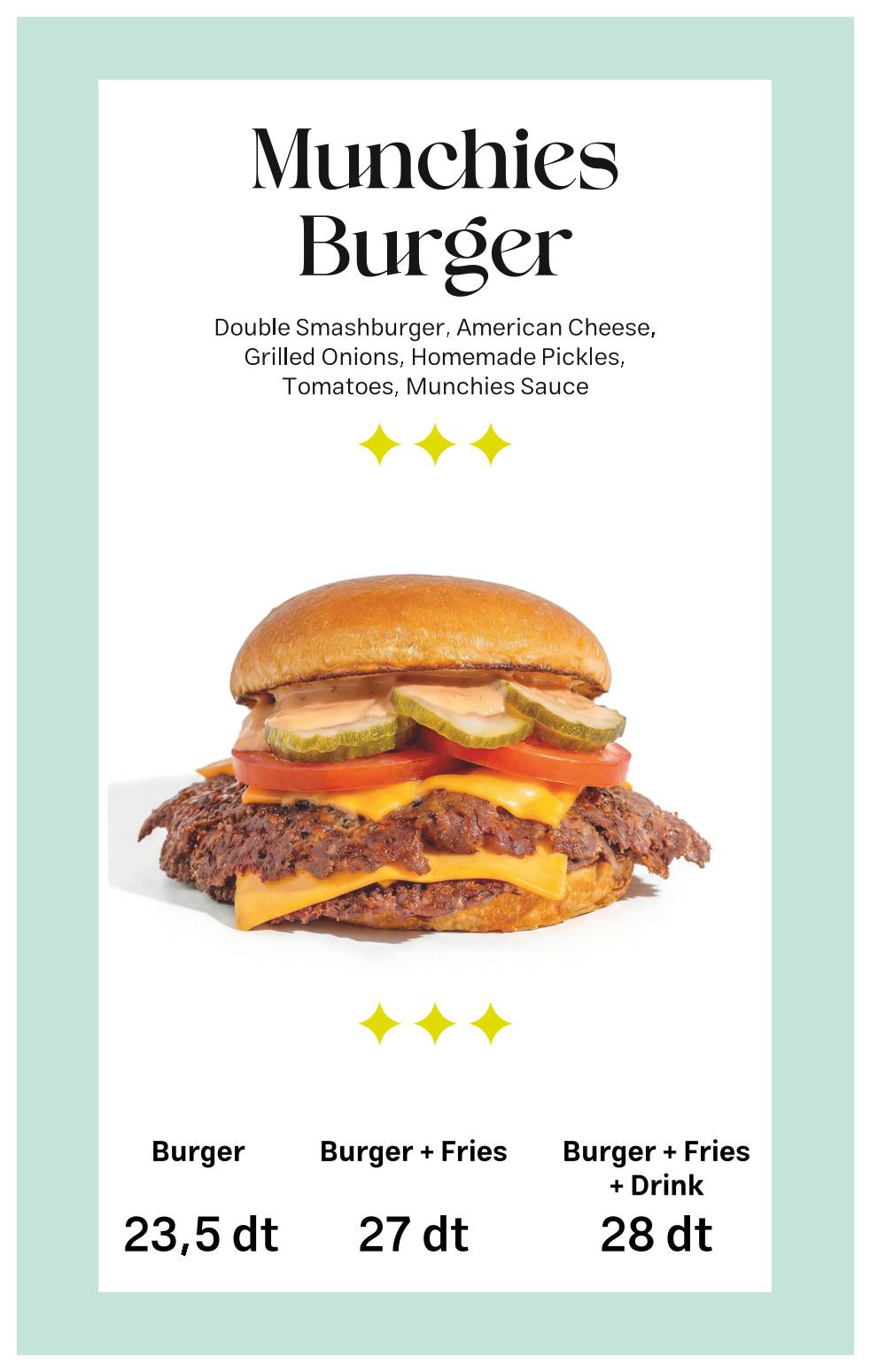 Munchies Burgers & Cookies меню
