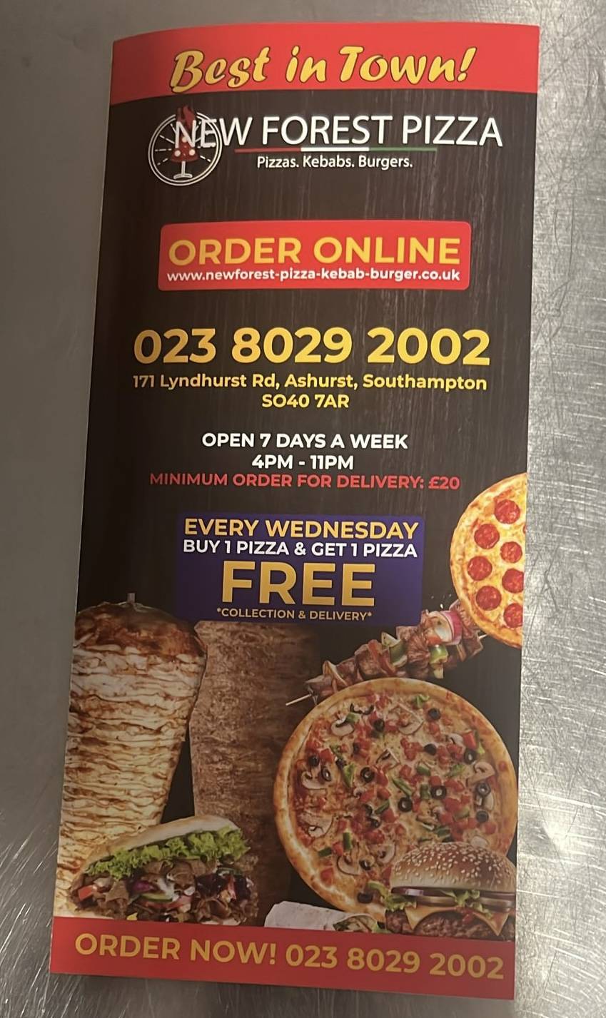 New Forest Pizza меню