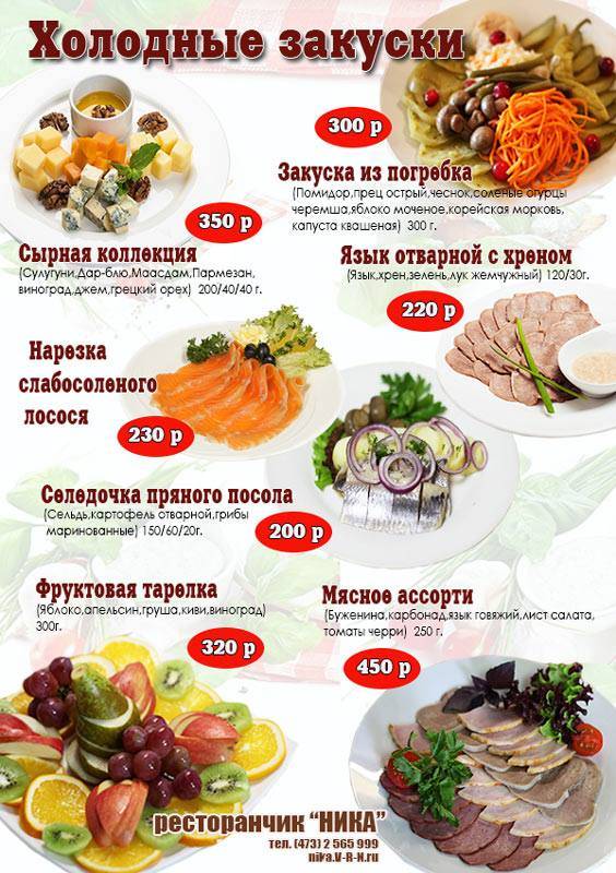 Ника меню
