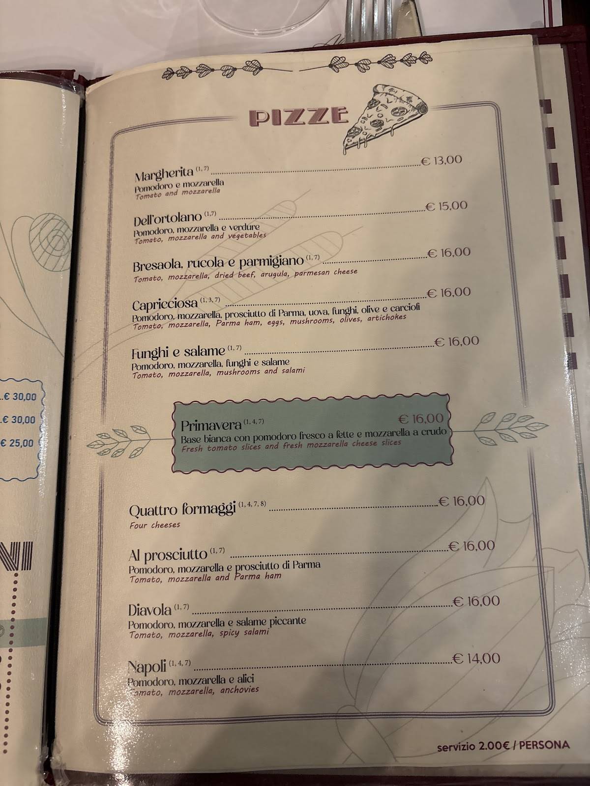 Numbs Bar & Restaurant меню