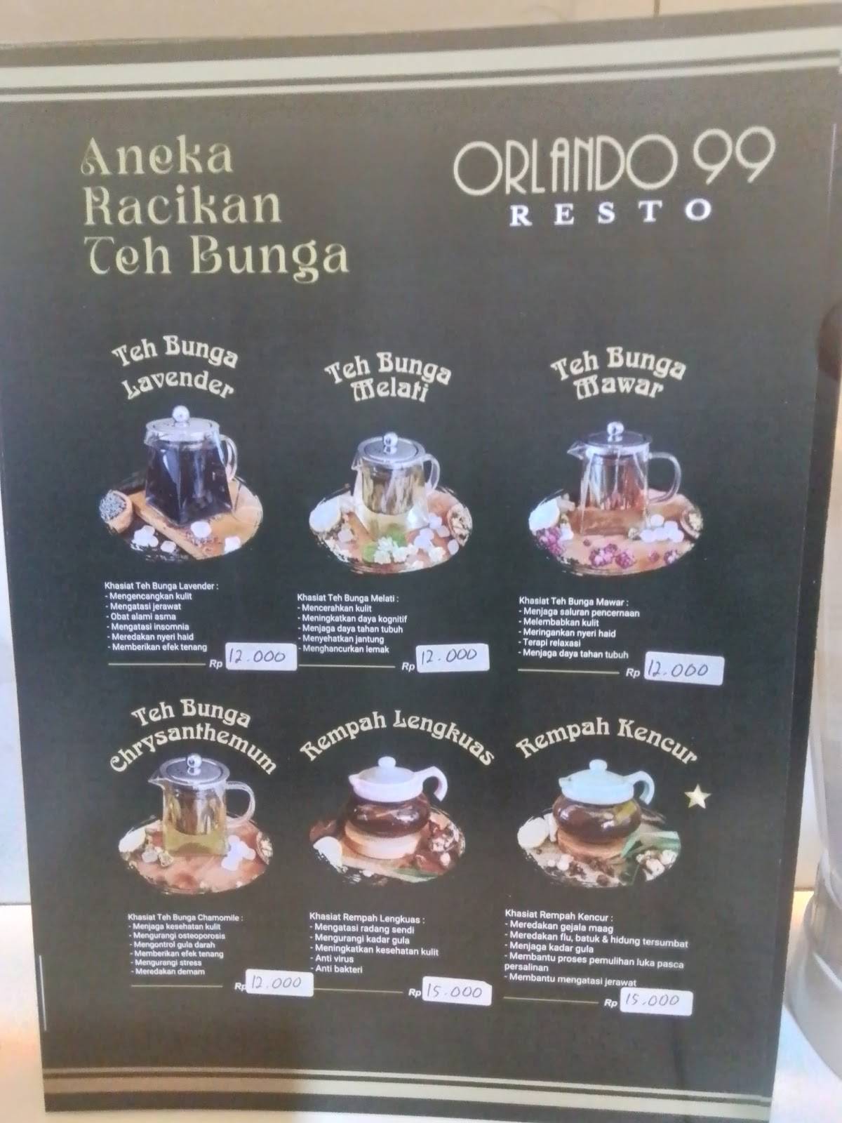 ORLANDO RESTO 99 меню