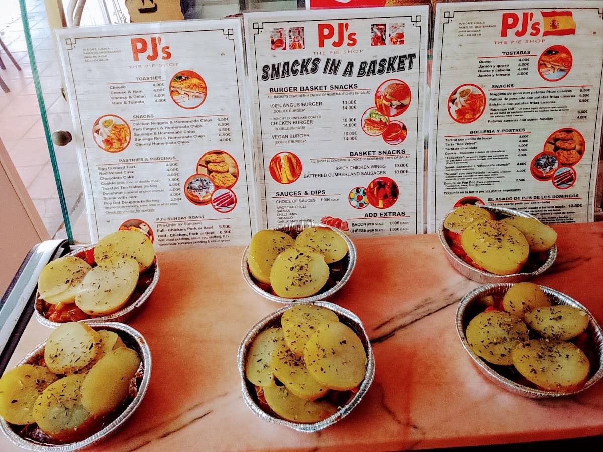 PJ's The Pie Shop меню