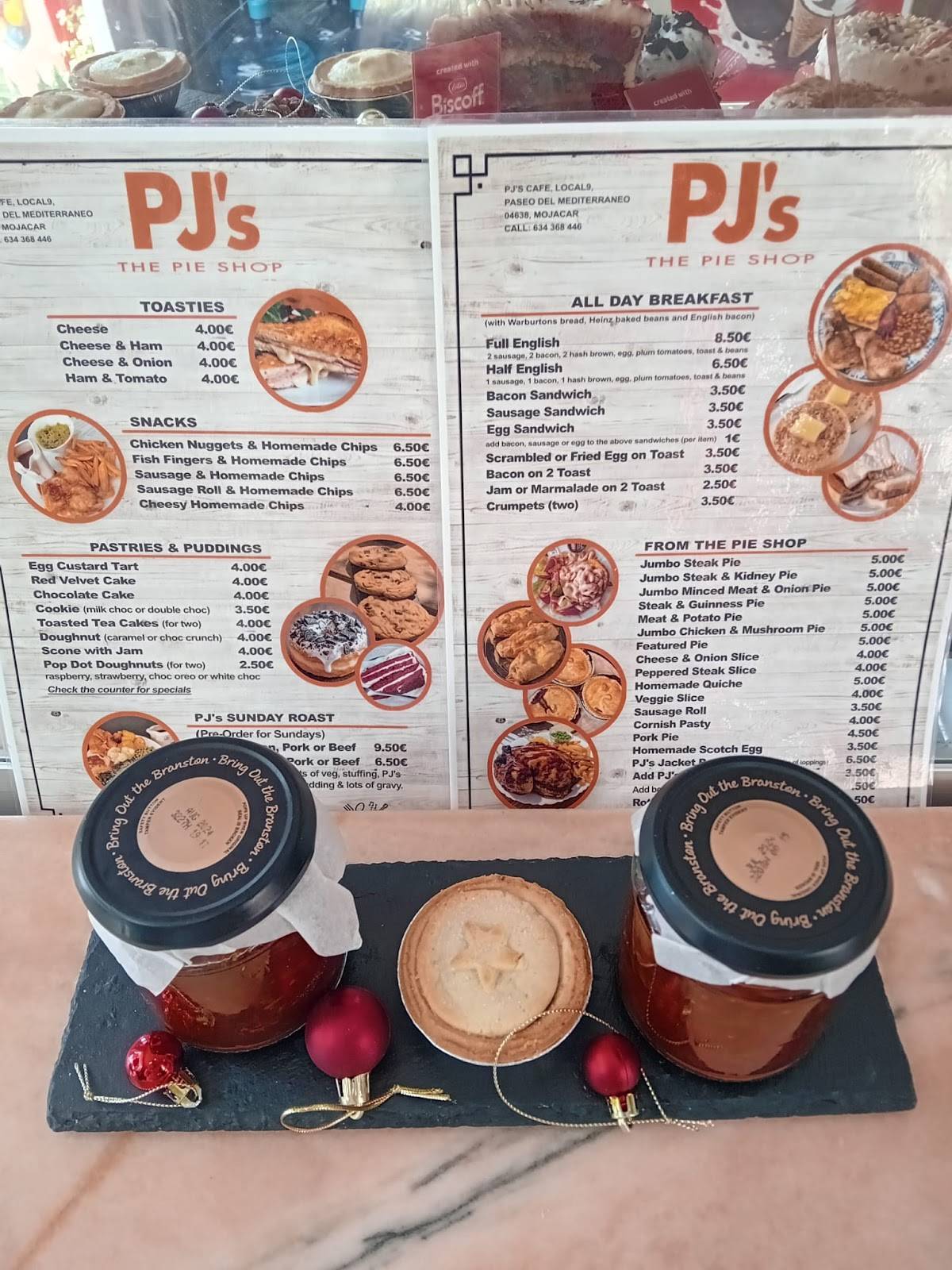 PJ's The Pie Shop меню