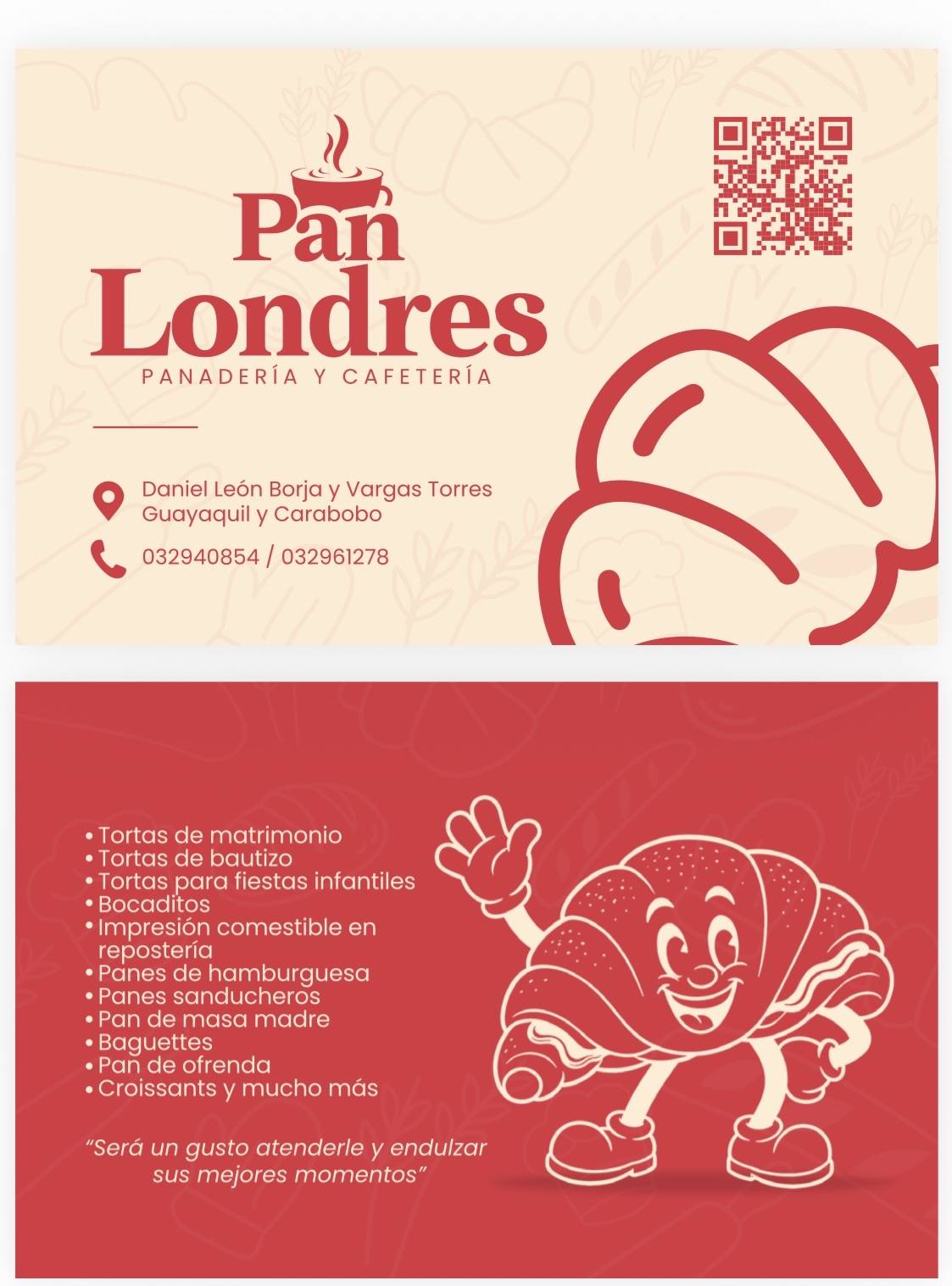 Pan Londres меню