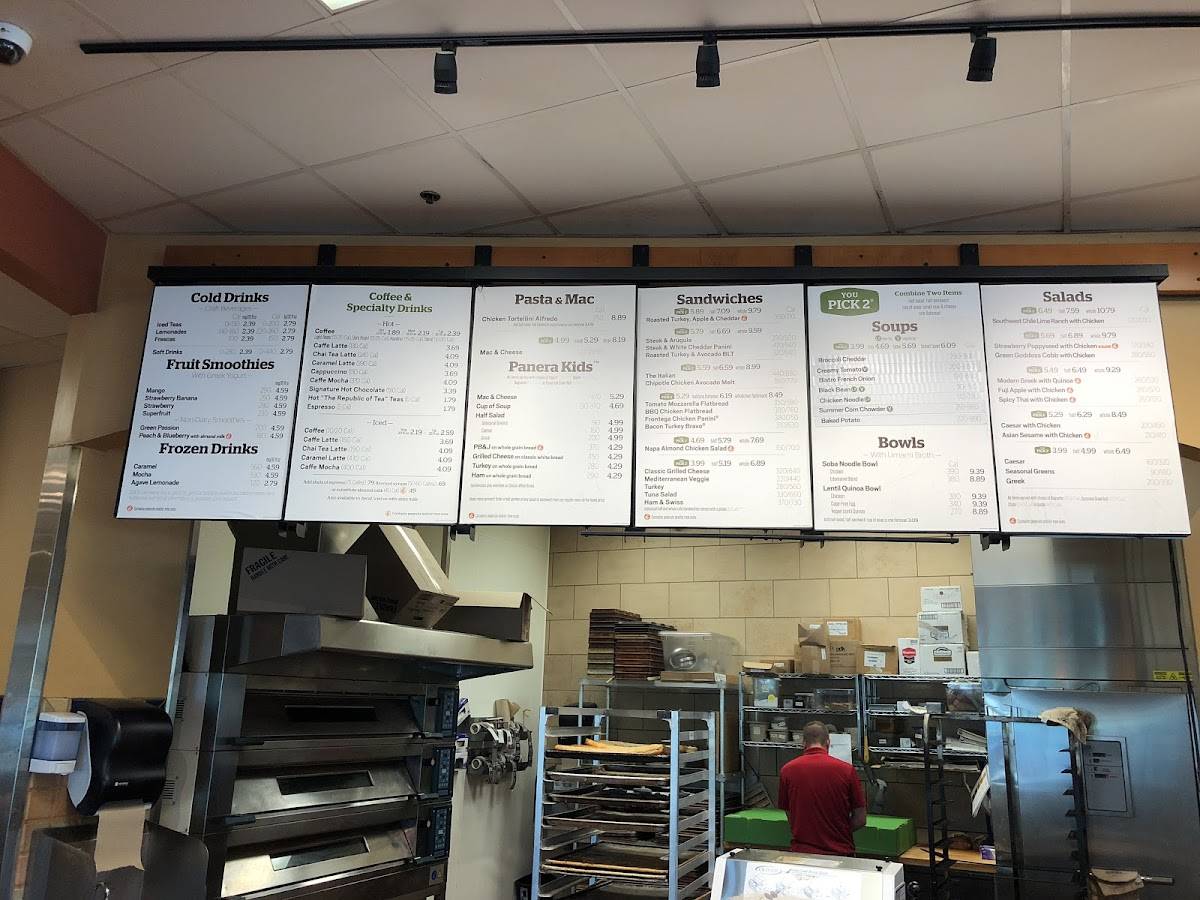 Panera Bread меню