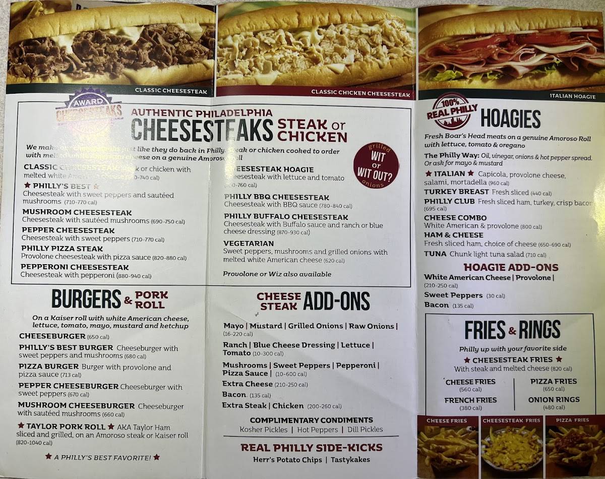 Philly's Best Cheesesteaks меню