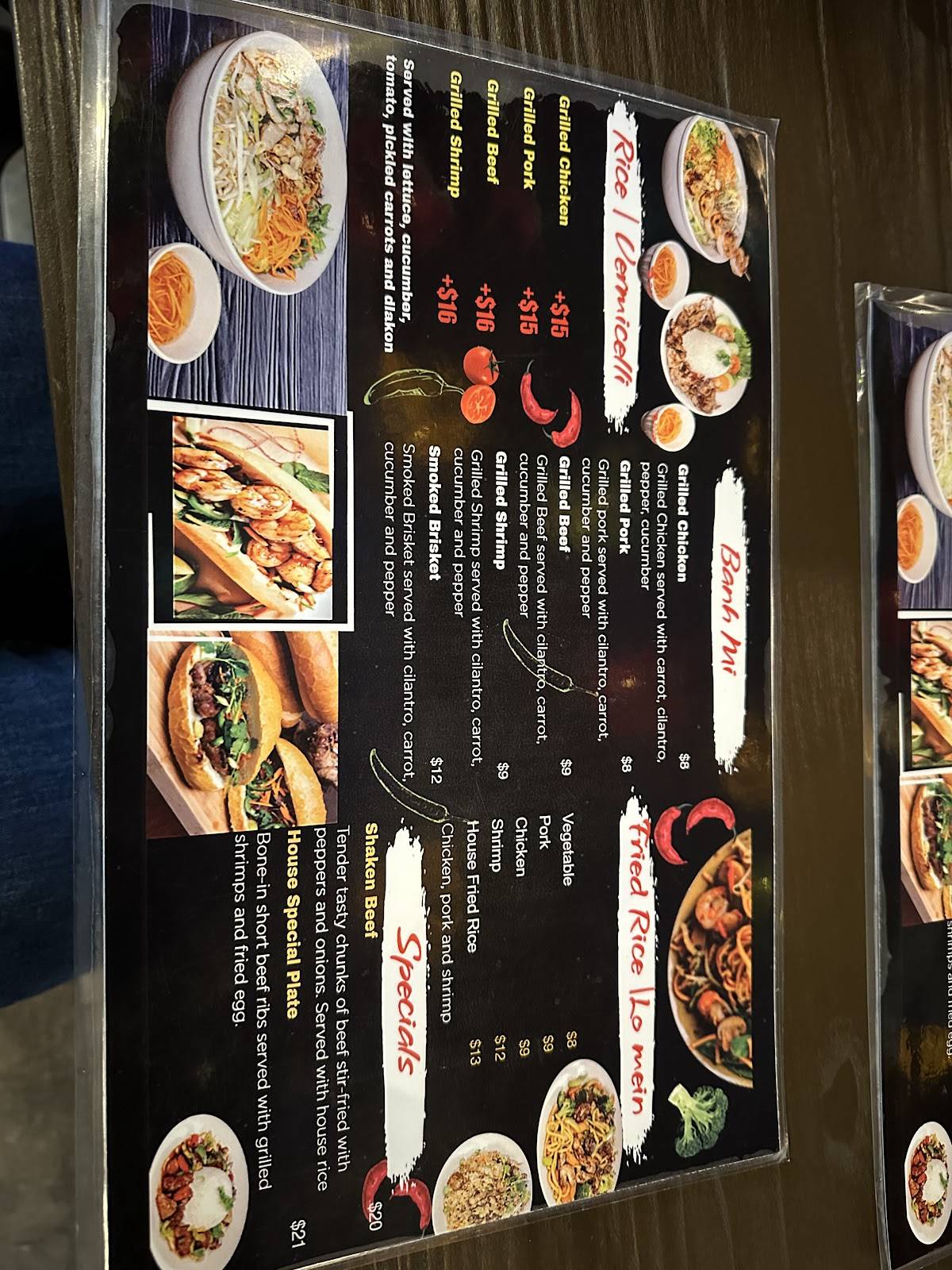 Pho Nam меню