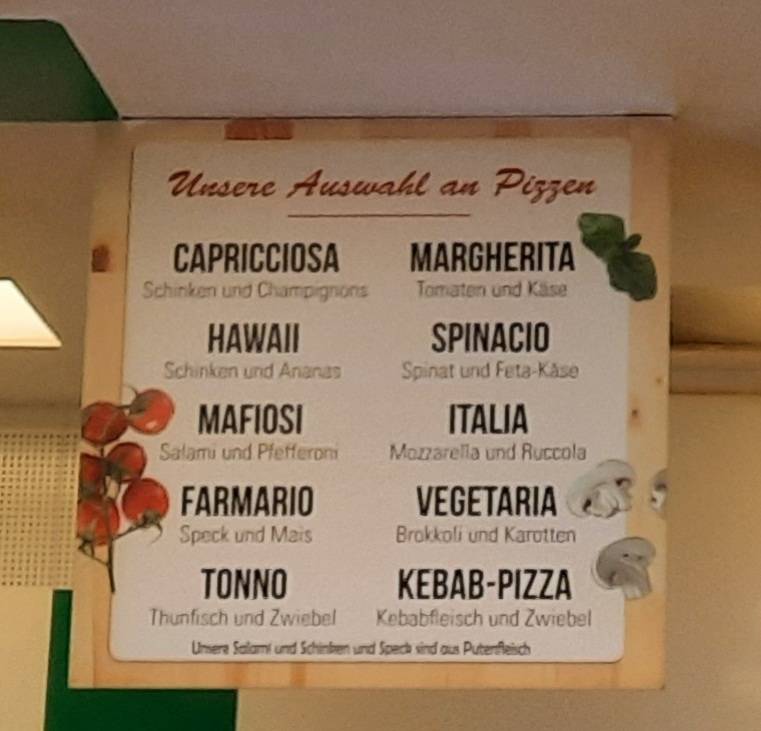 Pizza Franzesco меню