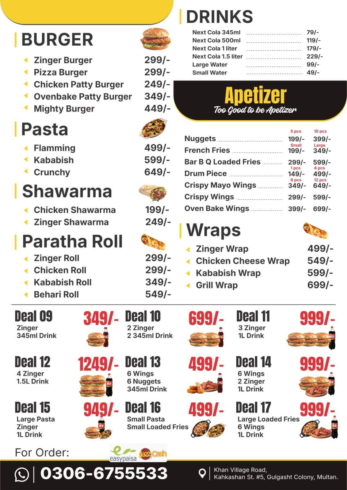 Pizza Street.co-Gulgasht Multan меню