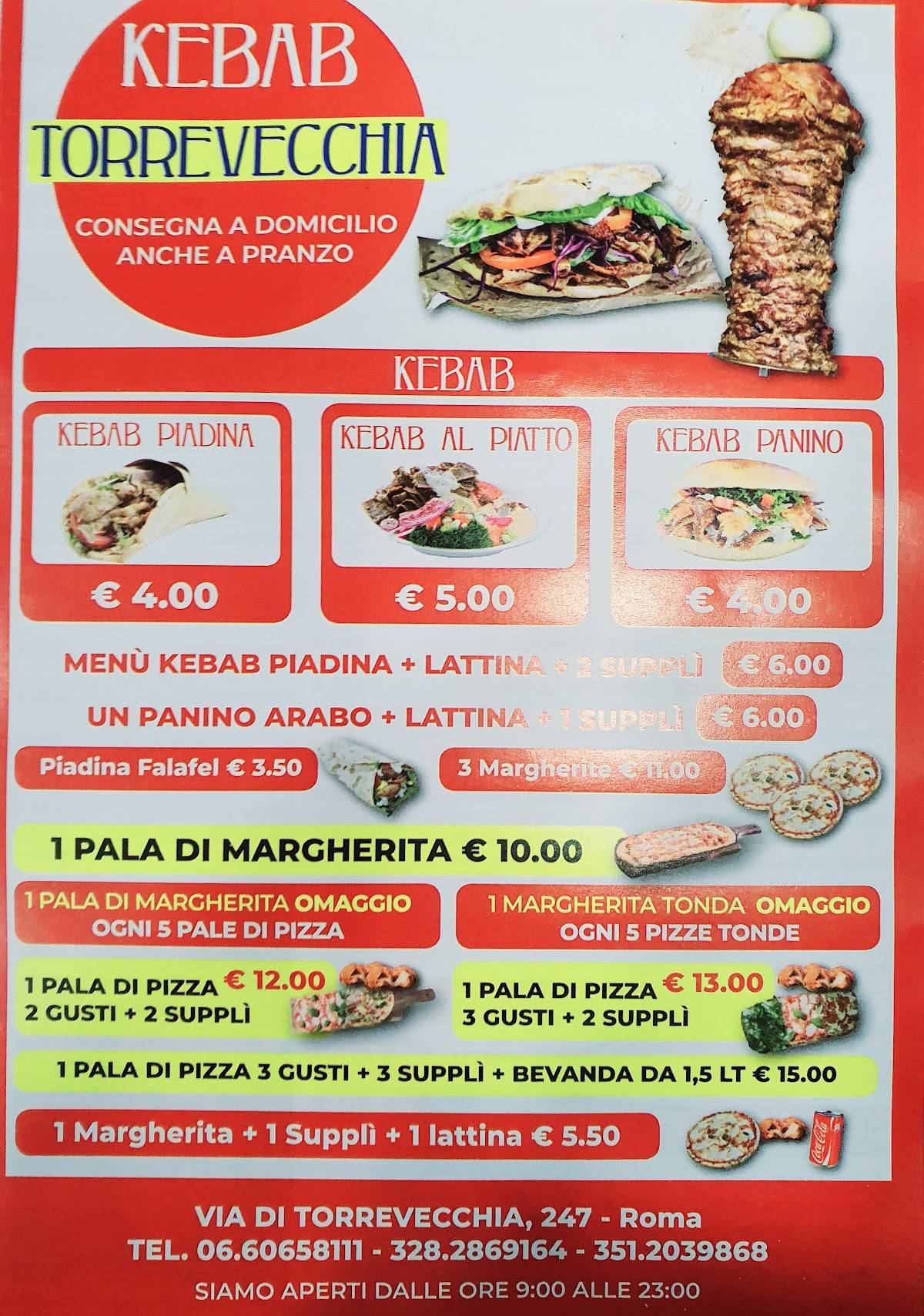 Pizza a Torrevecchia меню