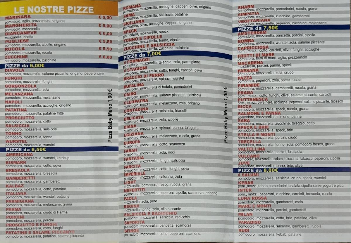 PizzaExpress 4 меню