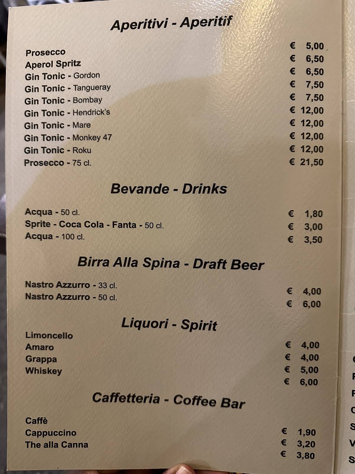 Ristorante Al Padovano меню