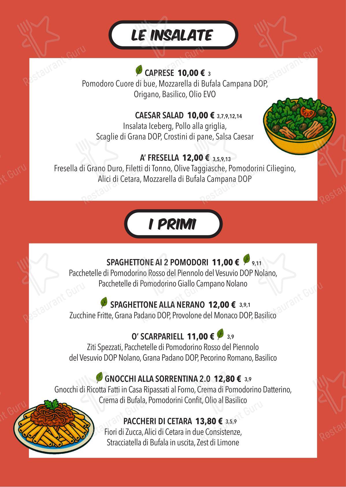 Меню ресторана Pizzeria Santa Rita - Меню напитков