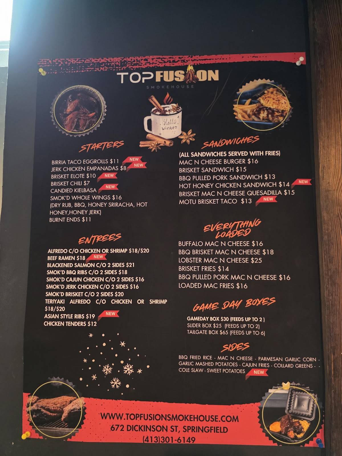 Topfusion меню