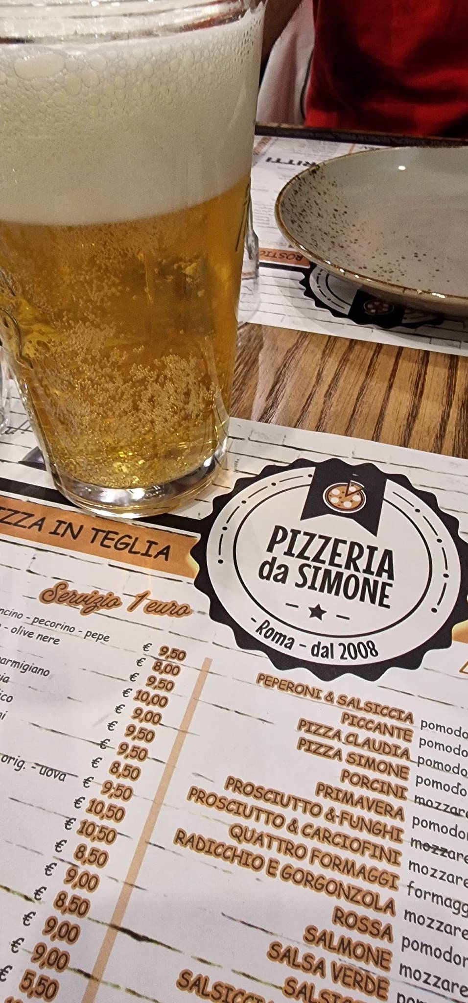 Pizzeria da Simone Ruga меню