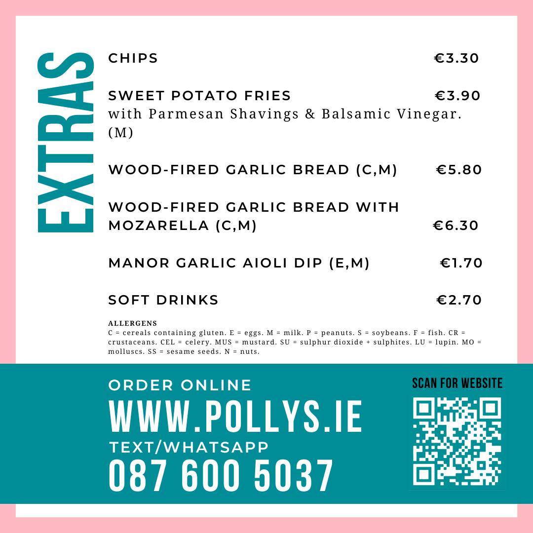 Polly's меню