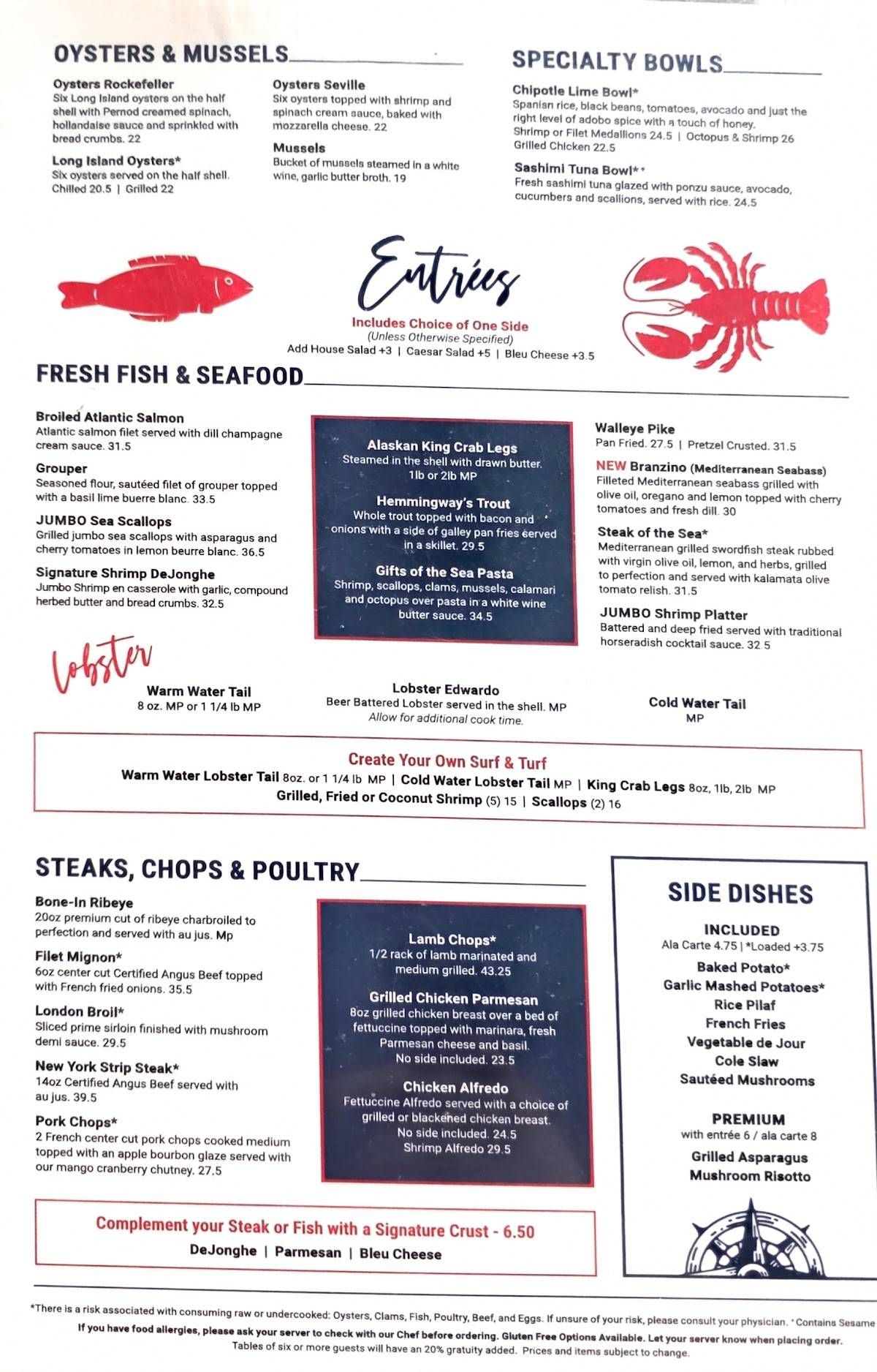 Port Edward Restaurant меню