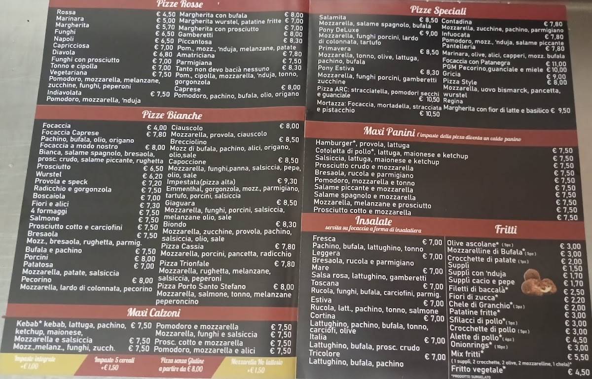 Porto Pizza Flaminia меню