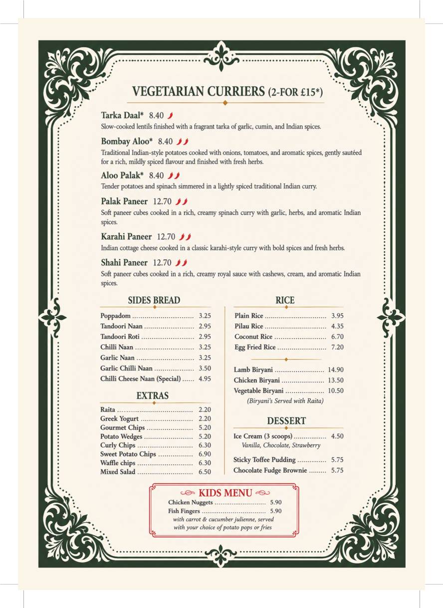 Bulstrode Pub меню