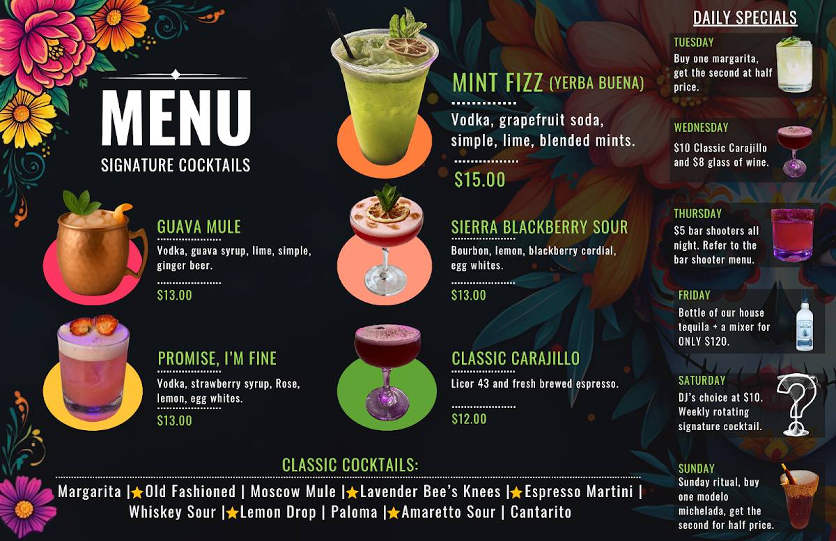 DTension Bar & Lounge меню