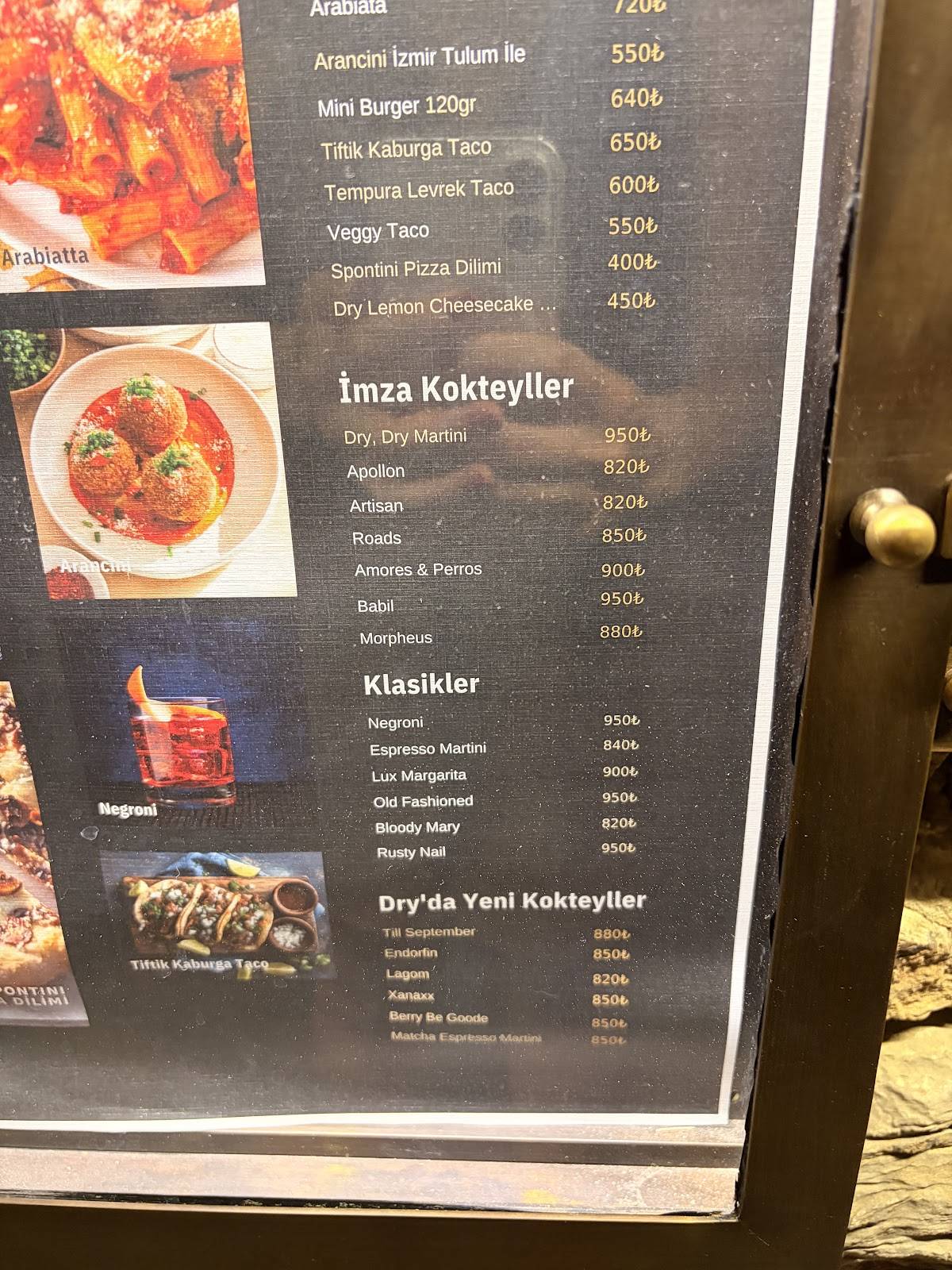 Dry Cocktail Bar - Datça меню