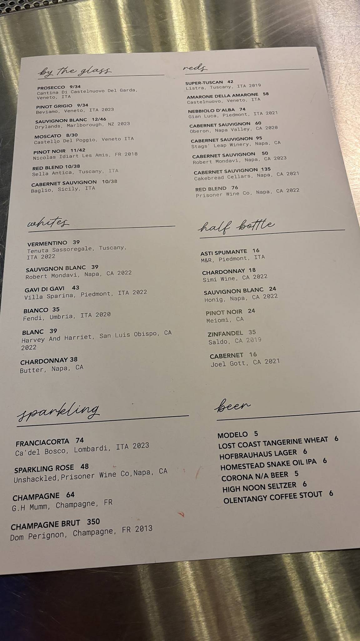 Flour Modern Pasta Bar меню